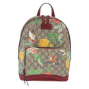 GUCCI GG Supreme Web Sherry Line Backpack PVC Beige Gold 427042 Auth 209176M-2