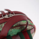 GUCCI GG Supreme Web Sherry Line Backpack PVC Beige Gold 427042 Auth 209176M-7