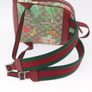 GUCCI GG Supreme Web Sherry Line Backpack PVC Beige Gold 427042 Auth 209176M-9