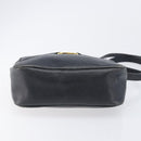 Salvatore Ferragamo Shoulder Bag Leather Navy Gold Tone Auth 209178-10