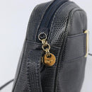 Salvatore Ferragamo Shoulder Bag Leather Navy Gold Tone Auth 209178-18
