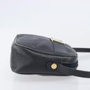 Salvatore Ferragamo Shoulder Bag Leather Navy Gold Tone Auth 209178-4