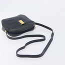 Salvatore Ferragamo Shoulder Bag Leather Navy Gold Tone Auth 209178-7