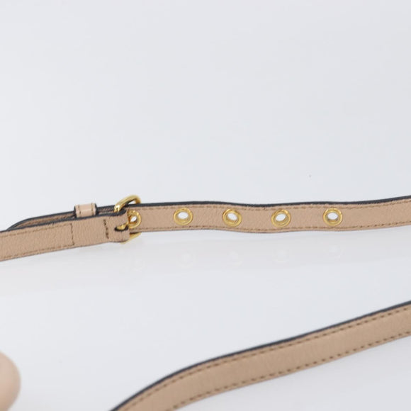Miu Miu Madras Hand Bag Leather 2way Pink Gold Tone Auth 209180A