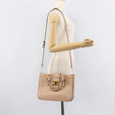 Miu Miu Madras Hand Bag Leather 2way Pink Gold Tone Auth 209180A-33