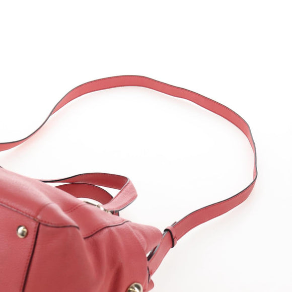 Chloe Hand Bag Leather 2way Pink Gold Tone Auth 209182A