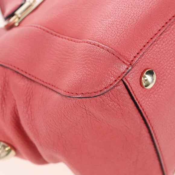 Chloe Hand Bag Leather 2way Pink Gold Tone Auth 209182A