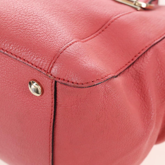 Chloe Hand Bag Leather 2way Pink Gold Tone Auth 209182A