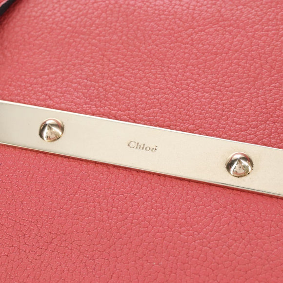 Chloe Hand Bag Leather 2way Pink Gold Tone Auth 209182A