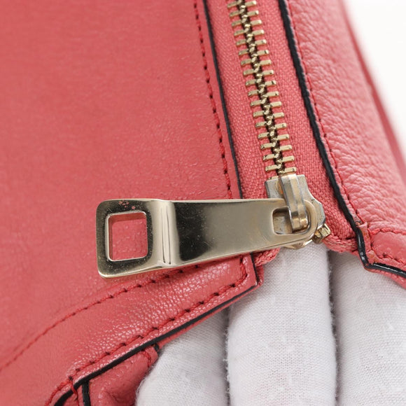 Chloe Hand Bag Leather 2way Pink Gold Tone Auth 209182A