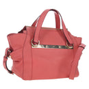 Chloe Hand Bag Leather 2way Pink Gold Tone Auth 209182A-1