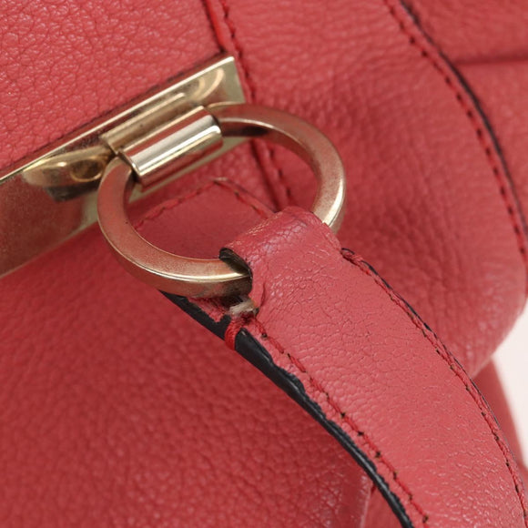Chloe Hand Bag Leather 2way Pink Gold Tone Auth 209182A