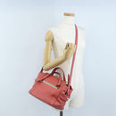 Chloe Hand Bag Leather 2way Pink Gold Tone Auth 209182A-28