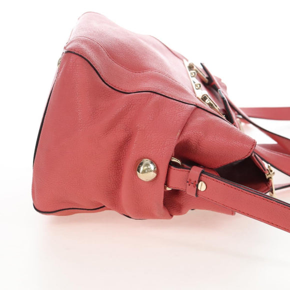 Chloe Hand Bag Leather 2way Pink Gold Tone Auth 209182A