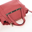 Chloe Hand Bag Leather 2way Pink Gold Tone Auth 209182A-6