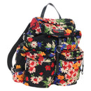 Miu Miu Backpack Canvas Multicolor Silver Auth 209185M-1