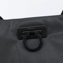 Salvatore Ferragamo Gancini Tote Bag PVC Leather Black Auth 209186-16