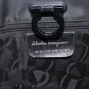 Salvatore Ferragamo Gancini Tote Bag PVC Leather Black Auth 209186-17