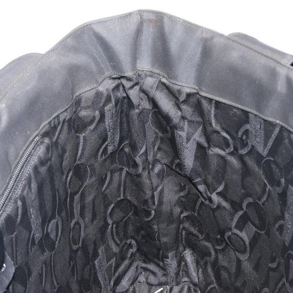 Salvatore Ferragamo Gancini Tote Bag PVC Leather Black Auth 209186