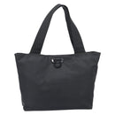 Salvatore Ferragamo Gancini Tote Bag PVC Leather Black Auth 209186-2