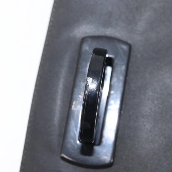 Salvatore Ferragamo Gancini Tote Bag PVC Leather Black Auth 209186
