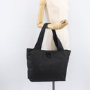 Salvatore Ferragamo Gancini Tote Bag PVC Leather Black Auth 209186-24