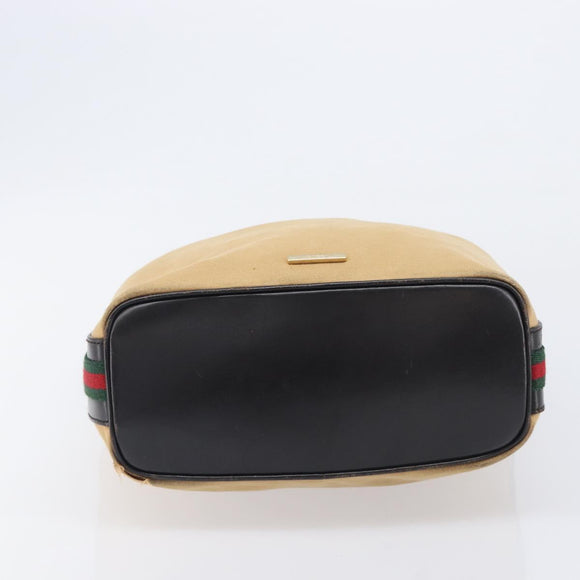 GUCCI Shoulder Bag Canvas Beige Gold Tone 001 4288 Auth 209187