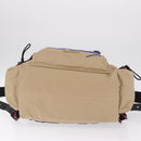 BURBERRY Backpack Canvas Beige Silver Auth 209211A-12