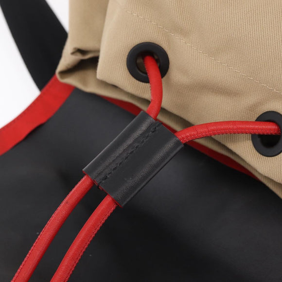 BURBERRY Backpack Canvas Beige Silver Auth 209211A