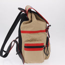 BURBERRY Backpack Canvas Beige Silver Auth 209211A-5