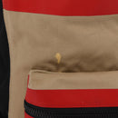 BURBERRY Backpack Canvas Beige Silver Auth 209211A-6