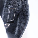 Christian Dior Saddle Waist Bag Leather Black Gold Tone Auth 209213A-18