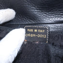 Christian Dior Saddle Waist Bag Leather Black Gold Tone Auth 209213A-21