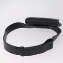 Christian Dior Saddle Waist Bag Leather Black Gold Tone Auth 209213A-7