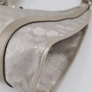 GUCCI GG Implementation Hand Bag Leather Silver 203494 Auth 209221V-10