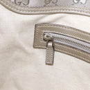 GUCCI GG Implementation Hand Bag Leather Silver 203494 Auth 209221V-21