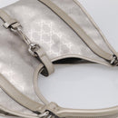 GUCCI GG Implementation Hand Bag Leather Silver 203494 Auth 209221V-6