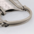 GUCCI GG Implementation Hand Bag Leather Silver 203494 Auth 209221V-7