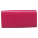 Saint Laurent Cassandra Clutch Bag Leather Pink Gold Tone 326079 Auth 209225V-3