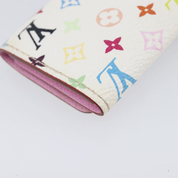 LOUIS VUITTON Monogram Multicolor Multicles 4 Key Case White M60043 Auth 209229