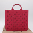 GUCCI GG Canvas Children Hand Bag Rubber Pink 679365 Auth 209239M-19