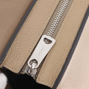 CELINE Trapeze Small Hand Bag Leather Beige Silver Auth 209241A-23