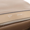 CELINE Trapeze Small Hand Bag Leather Beige Silver Auth 209241A-24