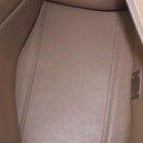 CELINE Trapeze Small Hand Bag Leather Beige Silver Auth 209241A-25