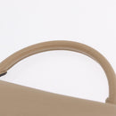 CELINE Trapeze Small Hand Bag Leather Beige Silver Auth 209241A-9
