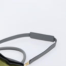 CELINE Trapeze Medium Hand Bag Leather Gray Gold Tone Auth 209242A-10