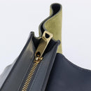 CELINE Trapeze Medium Hand Bag Leather Gray Gold Tone Auth 209242A-21