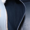 CELINE Trapeze Medium Hand Bag Leather Gray Gold Tone Auth 209242A-26