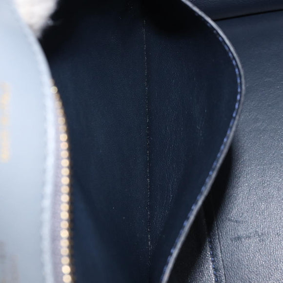 CELINE Trapeze Medium Hand Bag Leather Gray Gold Tone Auth 209242A