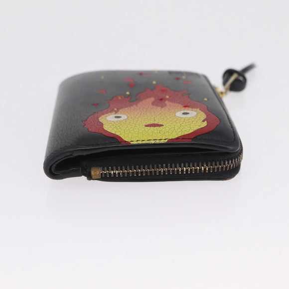 LOEWE Ghibli Howl's Moving Castle Calcifer Wallet Leather Black Auth 209245M